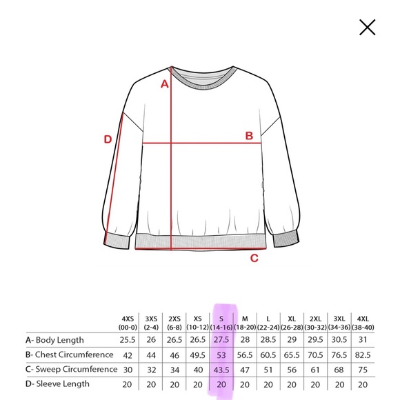 Universal Standard S (14_16) Lauren Classic Sweatshirt, Black Cherry - Picture 6 of 7